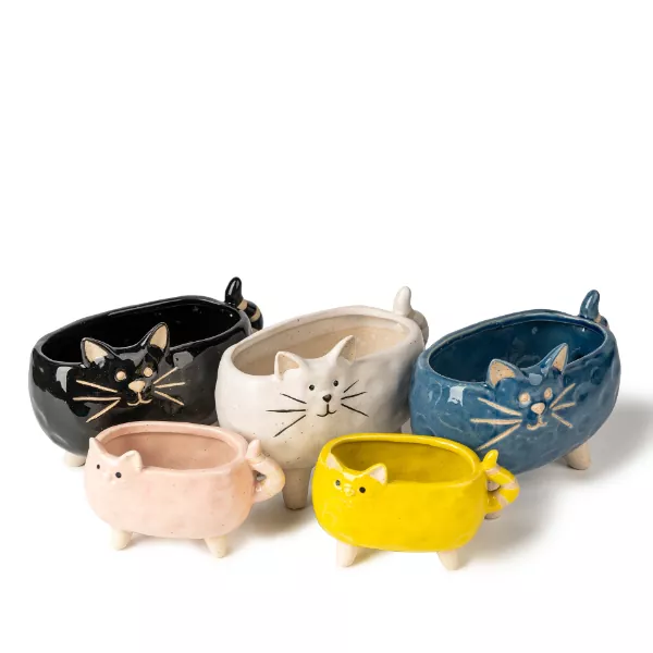 Mga Ceramic Candle holder na Hugis Pusa Mga Ceramic Candle holder na Hugis Pusa