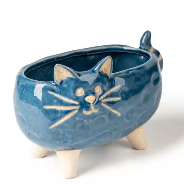 Mga Ceramic Candle holder na Hugis Pusa