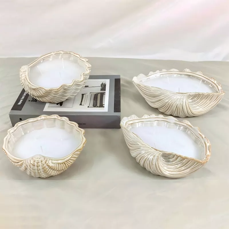 Ceramic Seashell Candle Holder Ceramic Seashell Candle Holder