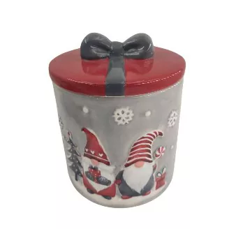 Ceramic Candle Holder na may Temang Pasko