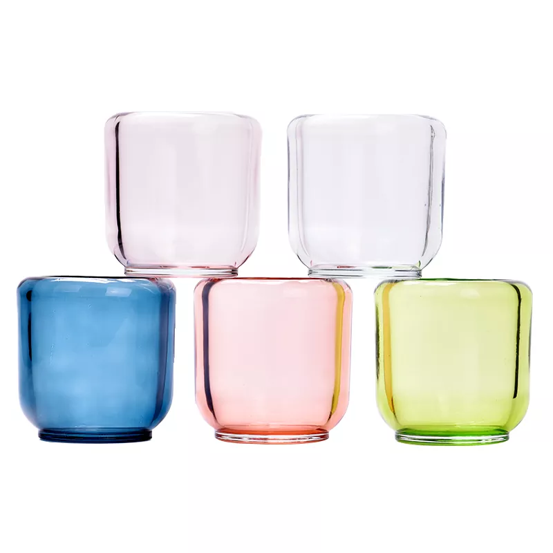 May-kulay na Glass Candle Holder May-kulay na Glass Candle Holder