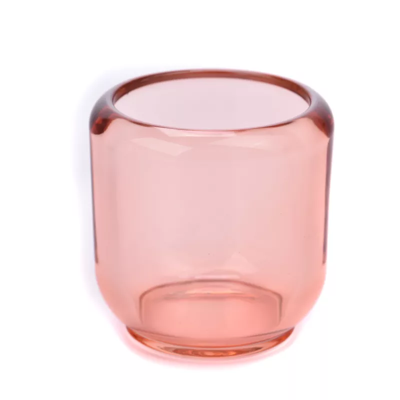 May-kulay na Glass Candle Holder