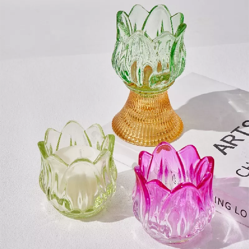 Kulay Merveilles Florales Glass Candlestick