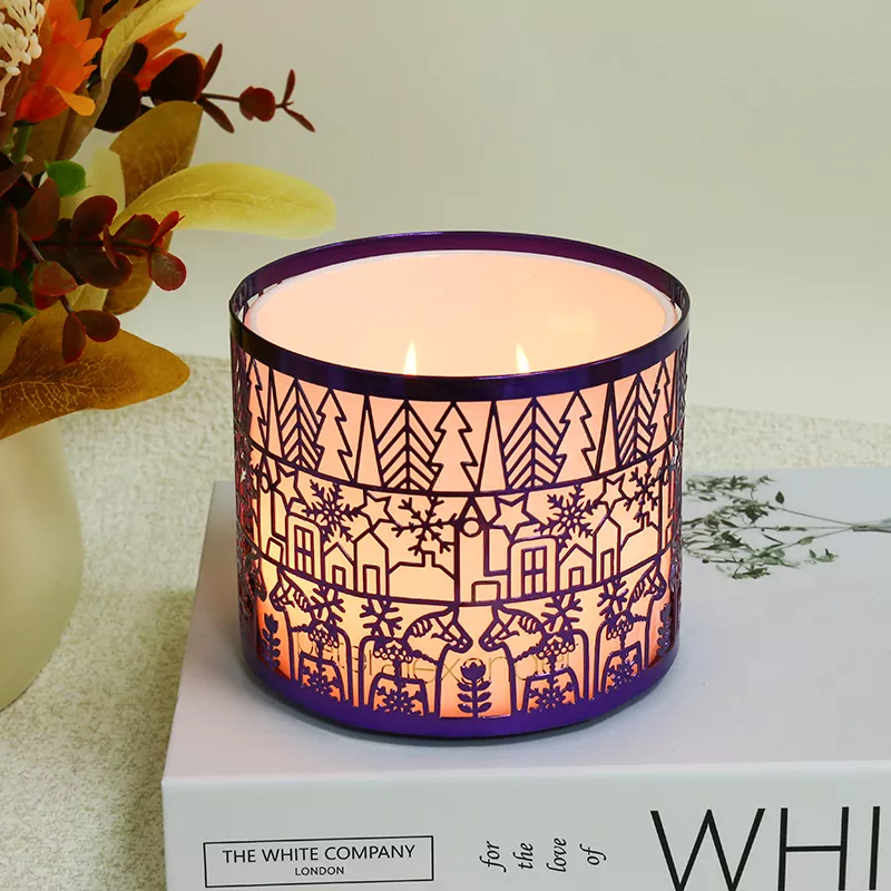 Metal Ceramic Candle Holders na may Temang Festival