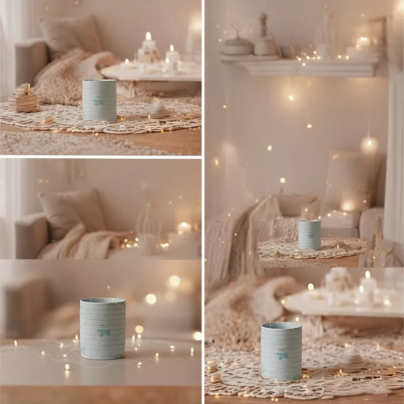 Handpainted Floral Ceramic Candle Holder