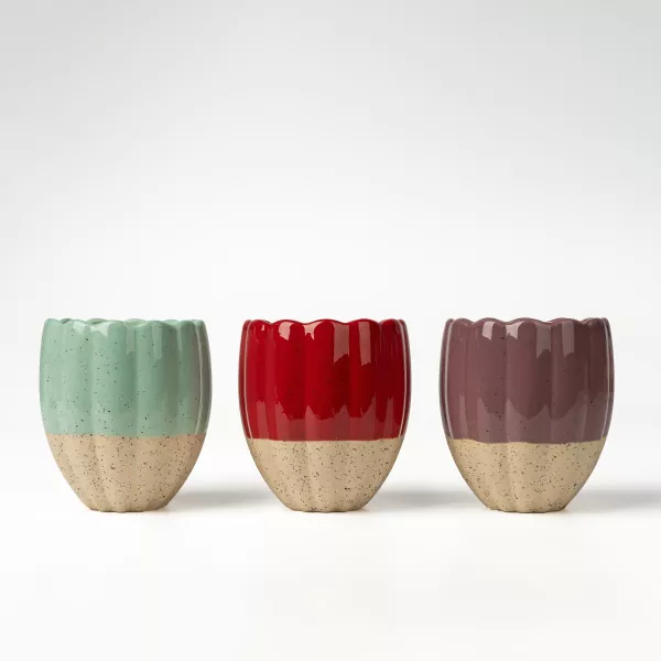 Wave Shape Handmade Ceramic Candle Holders Wave Shape Handmade Ceramic Candle Holders